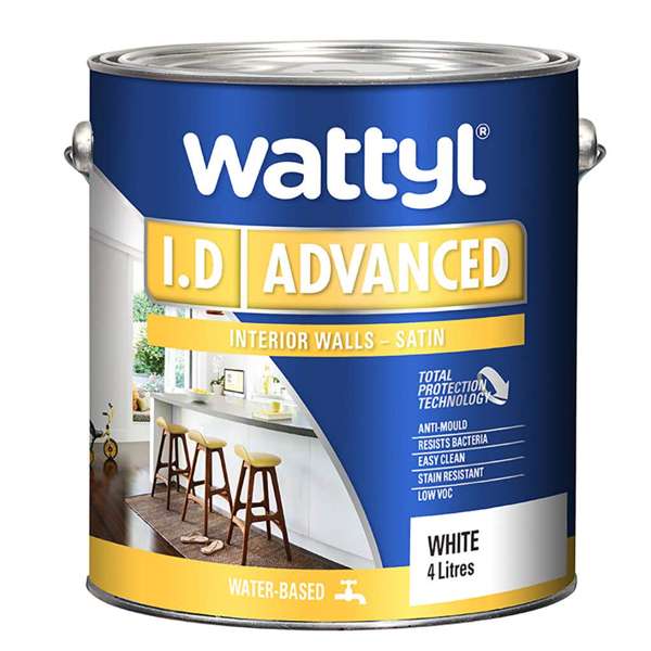 Wattyl I.D Advanced Satin White 4L