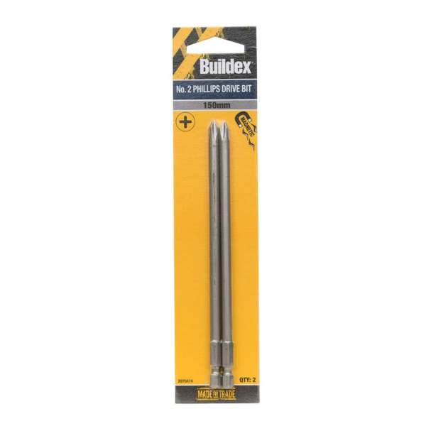 Buildex Bit Phillips No. 2 150mm - 2 Pack