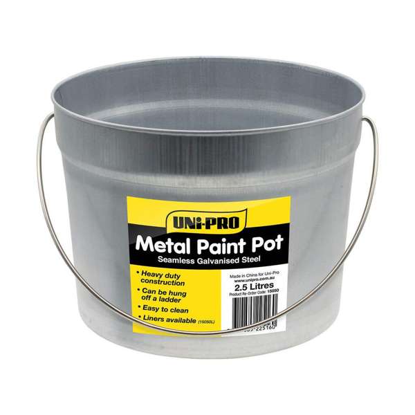 Uni-Pro Metal Paint Pot Galvanised Steel 2.5L