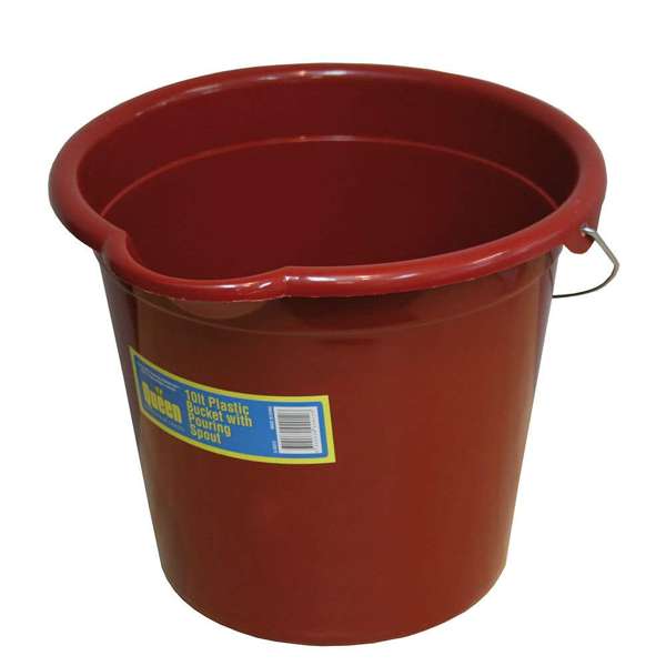 Queen Bucket Plastic with Spout & Metal Handle 10L