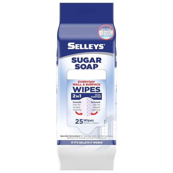 Selleys Sugar Soap Wall Cleaning Wipes - 25 Pack