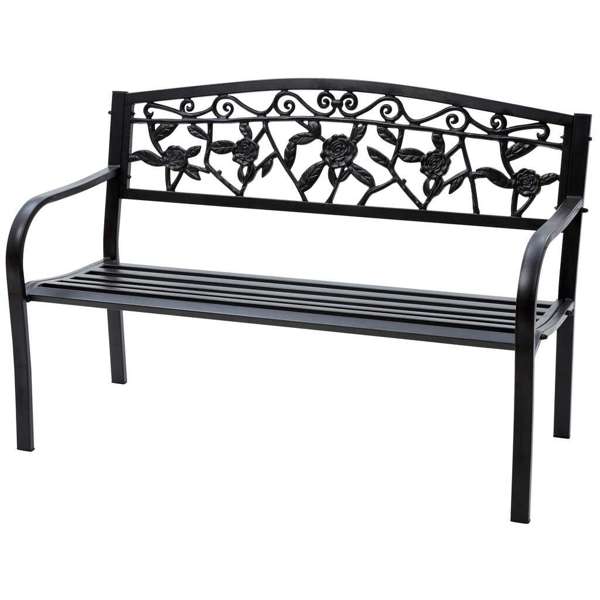 Cornwell 2 Seater Steel Bench Black