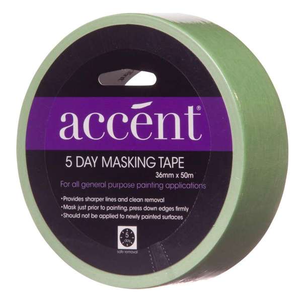 Accent 5 Day Masking Tape 36mm x 50m