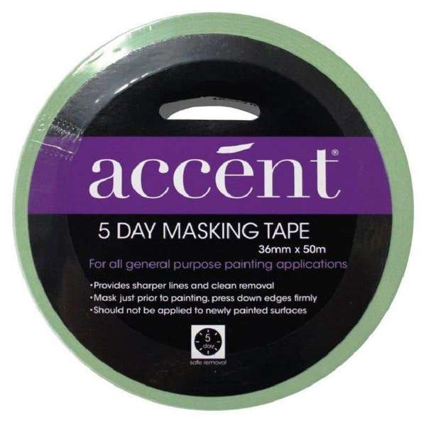 Accent 5 Day Masking Tape 36mm x 50m