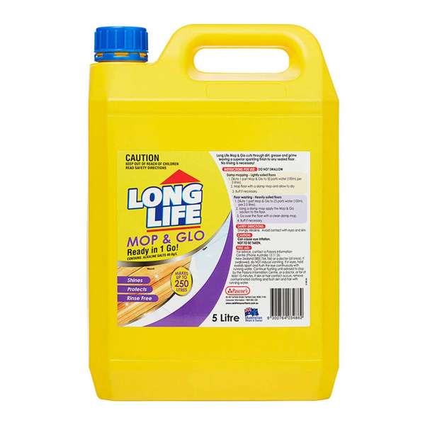 Pascoes Long Life Mop & Glo Floor Cleaner 5L