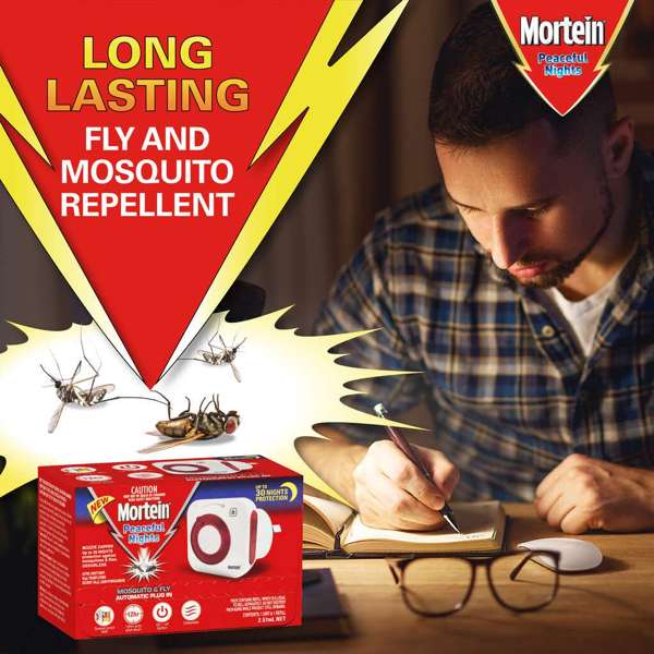 Mortein Peaceful Nights Automatic Plug-In Fly & Mosquito Repellent 2.57ml