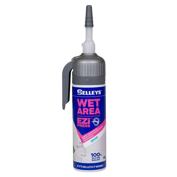 Selleys Ezi Press Wet Area Silicone Sealant White 100g