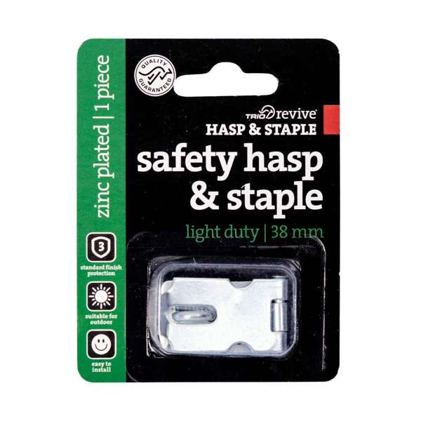 Trio Light Duty Safety Hasp & Staple 38mm