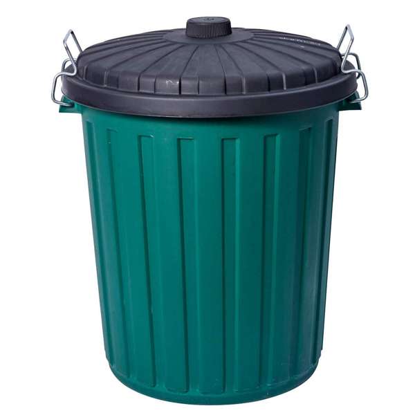 Decor Garbage Bin with Lid Green 46L