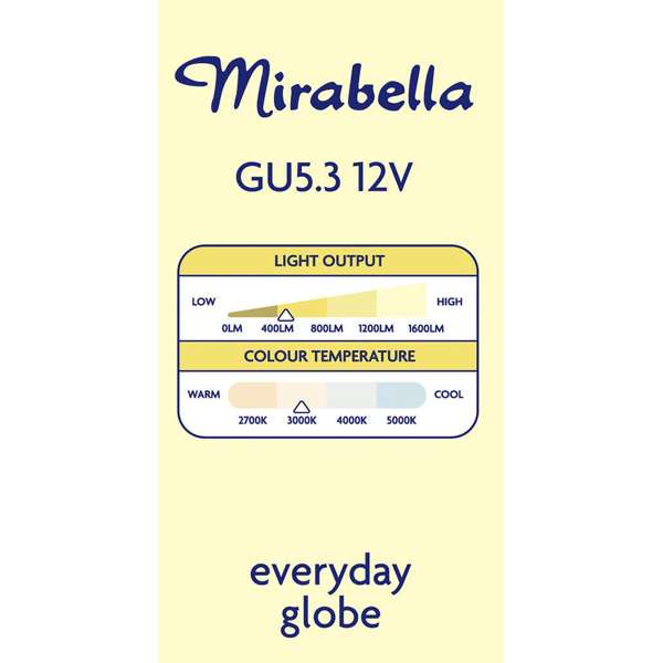 Mirabella Halogen GU5.3 Globe Warm White Dimmable 35W - 4 Pack