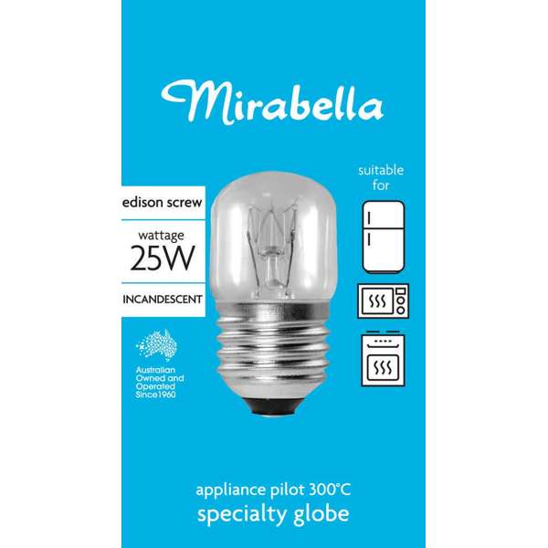 Mirabella Appliance Pilot Globe Clear 25W ES