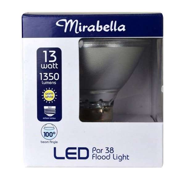 Mirabella LED PAR 38 Flood Light 13W ES Warm White