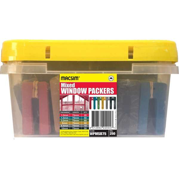 Macsim Window Packer Mixed 75mm - Box of 250