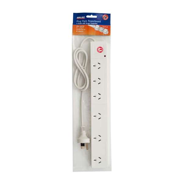 Arlec 6 Outlet Powerboard with Surge Protection