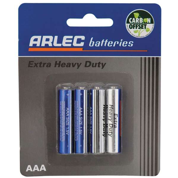 Arlec Extra Heavy Duty Battery - 4 x AAA