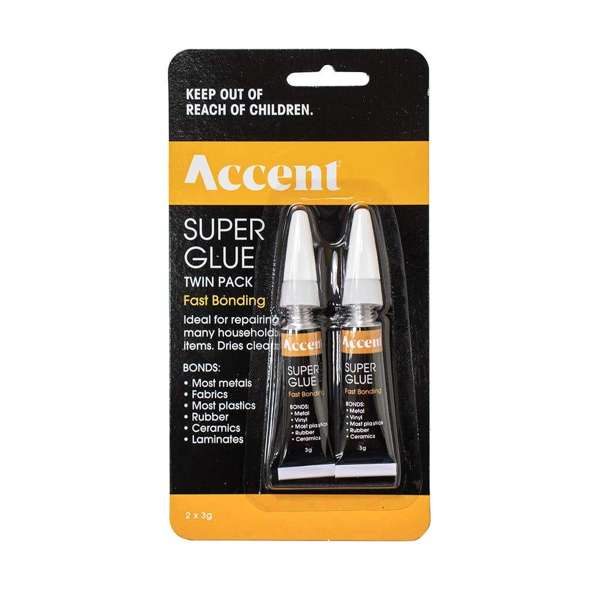 Accent Super Glue Twin Pack 2 x 3g