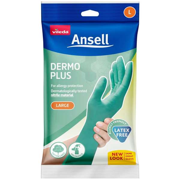 Vileda Ansell Dermo Plus Gloves Large