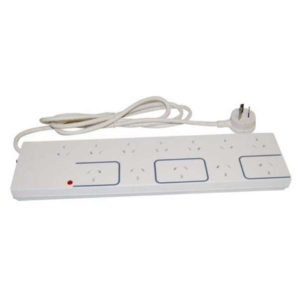 HPM General Purpose 12 Outlet Surge Protected Powerboard White