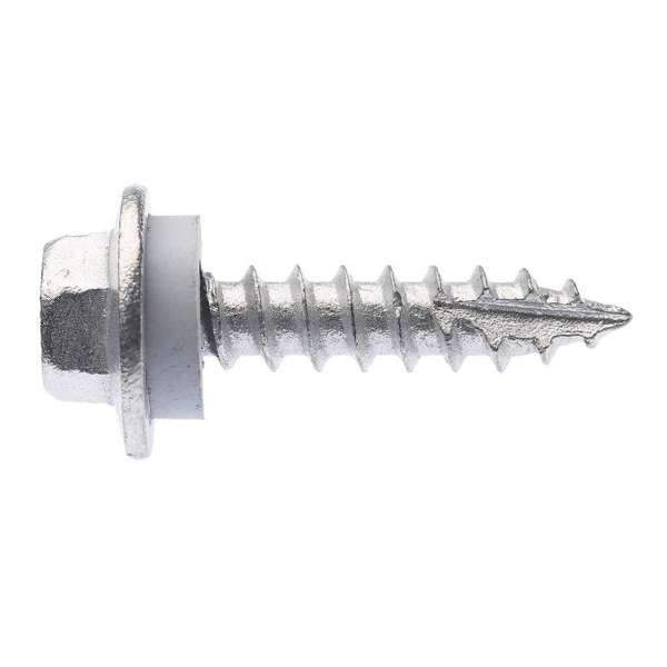 Zenith Timber Screws Hex with Seal Galvanised 12G x 25mm - 500 Pack