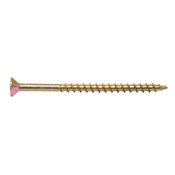 Zenith Chipboard Screw Philips Drive Gold Passivated 8G x 65mm - 500 Pack