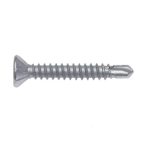 Zenith Metal Screws Countersunk Ribbed Head Galvanised 8G x 30mm - 100 Pack