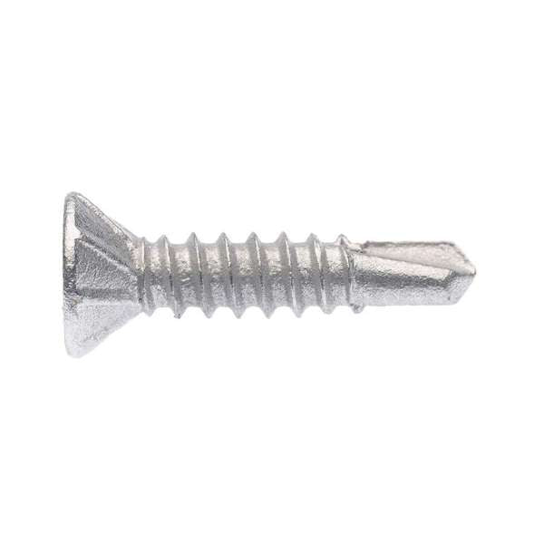 Zenith Metal Screws Countersunk Ribbed Head Galvanised 8G x 20mm - 100 Pack