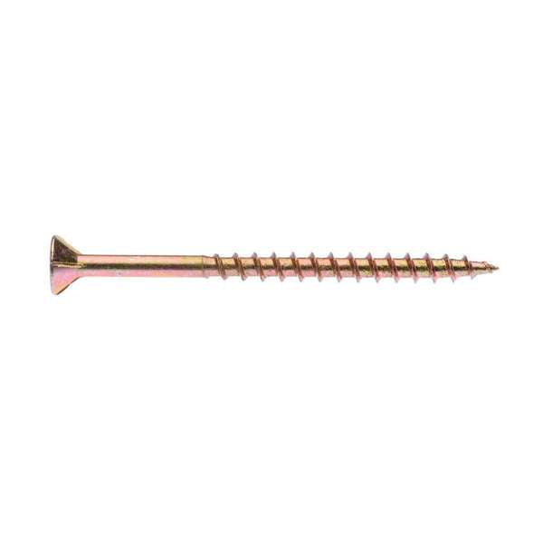 Zenith Chipboard Screw Philips Drive Gold Passivated 8G x 60mm - 50 Pack