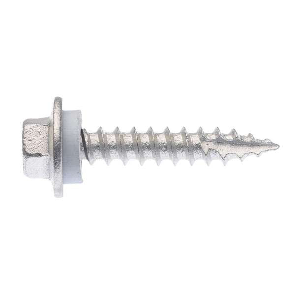 Zenith Timber Screws Hex with Seal Galvanised 12G x 30mm - 10 Pack