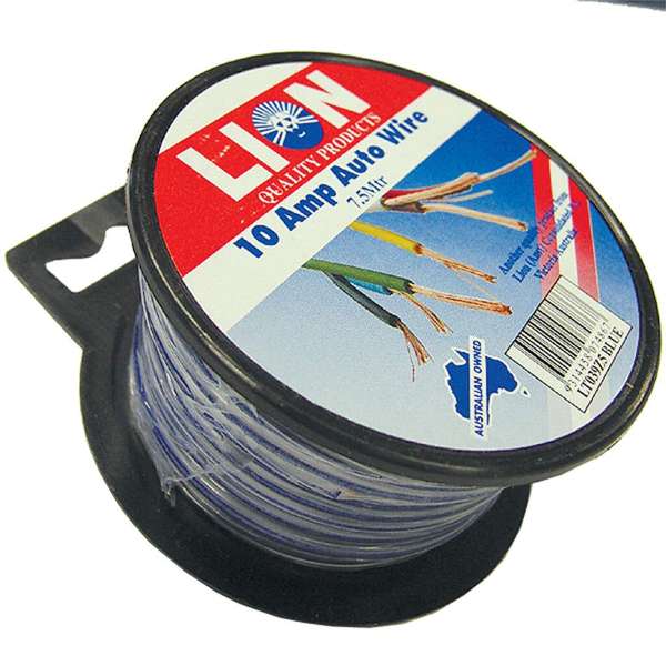 Lion 10 Amp Auto Cable Blue 3mm x 7.5m