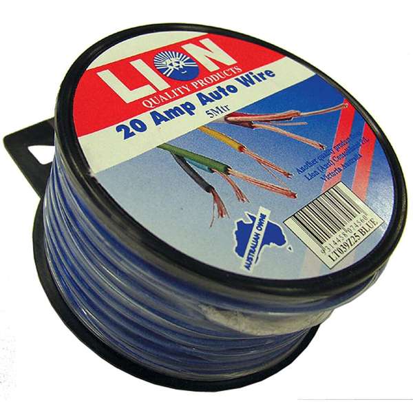 Lion 20 Amp Auto Cable Blue 5m