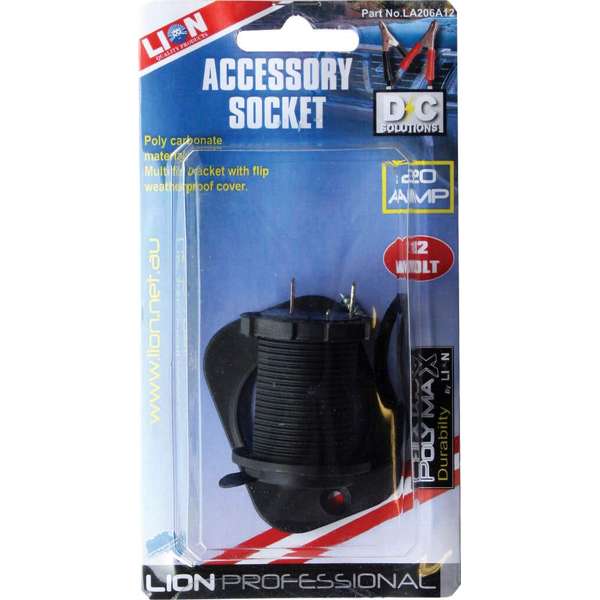 Lion Accessory Socket Interior Mount 12V 20A