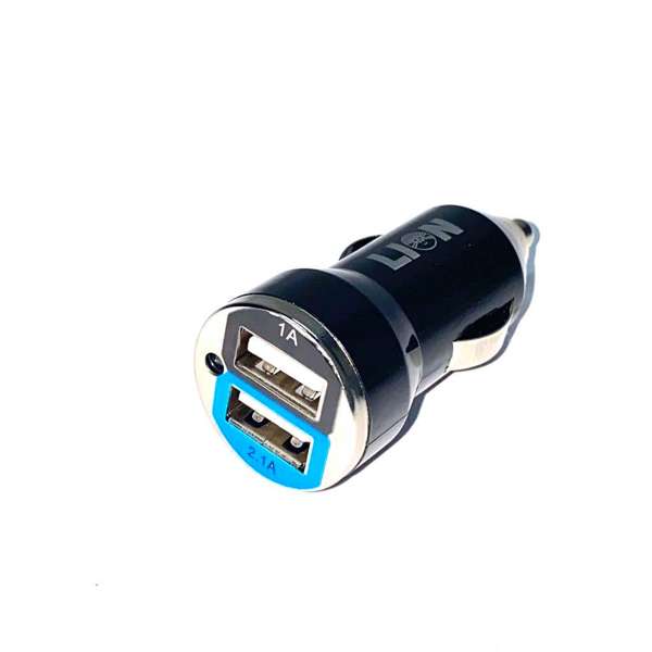 Lion Plug Charging Twin Usb 1amp & 2.1amp Blk