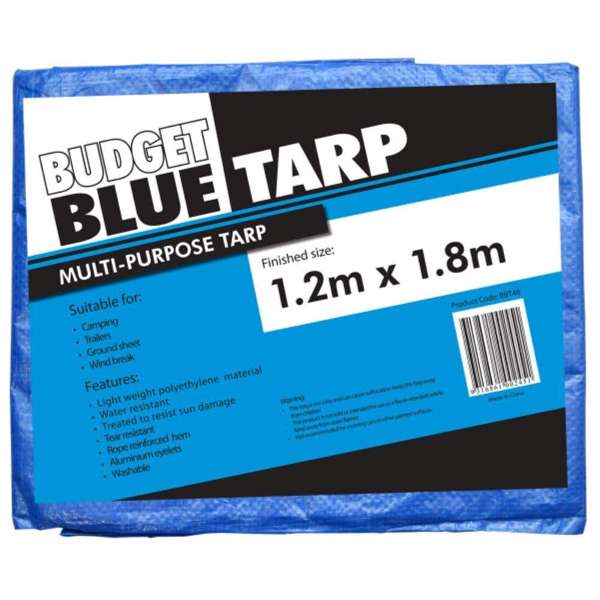 Budget Blue Multi-purpose Tarp 1.2 x 1.8m