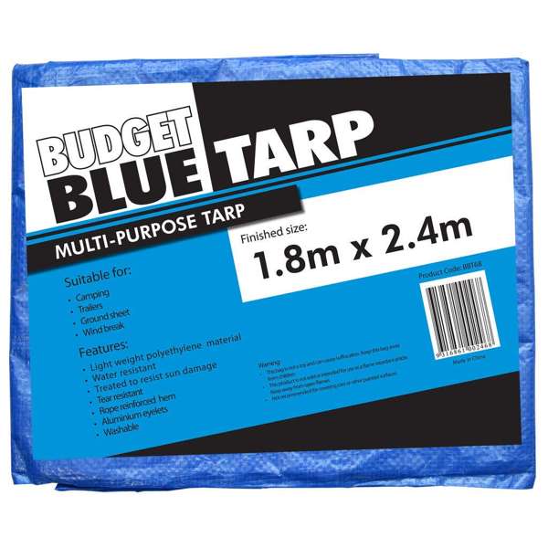 Budget Blue Tarp 1.8 x 2.4m