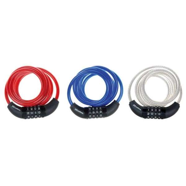 Master Lock Combination Bike Lock Assorted Colours