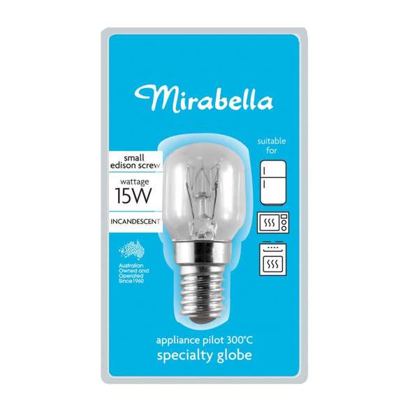 Mirabella Appliance Pilot Globe Clear 15W SES