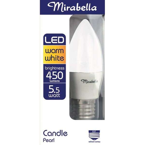 Mirabella LED Candle Globe 5.5W ES Warm White