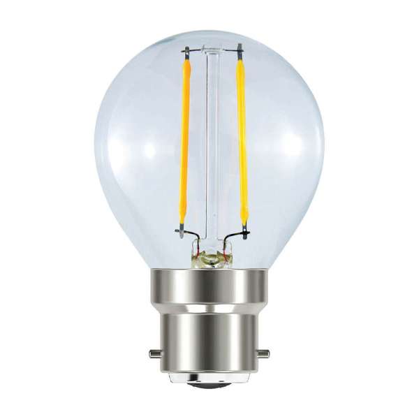 Mirabella LED Filament Round Globe 2W BC Warm White