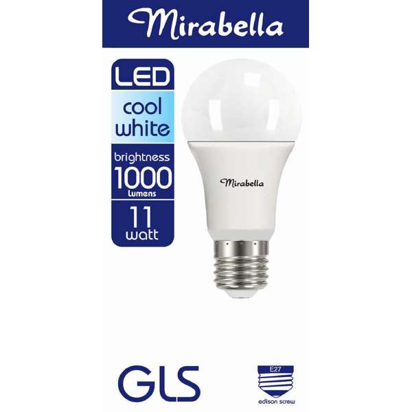 Mirabella LED GLS Globe 11W ES Cool White