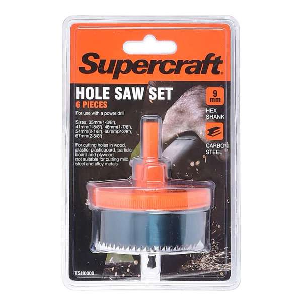 Supercraft Hole Saw Cutter 9mm - 6 Piece