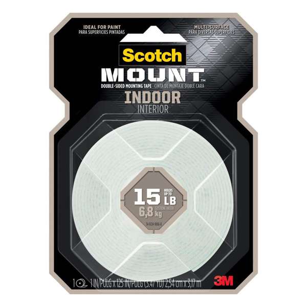 Scotch-Mount Indoor Double-Sided Mounting Tape 254mm x 3.18m