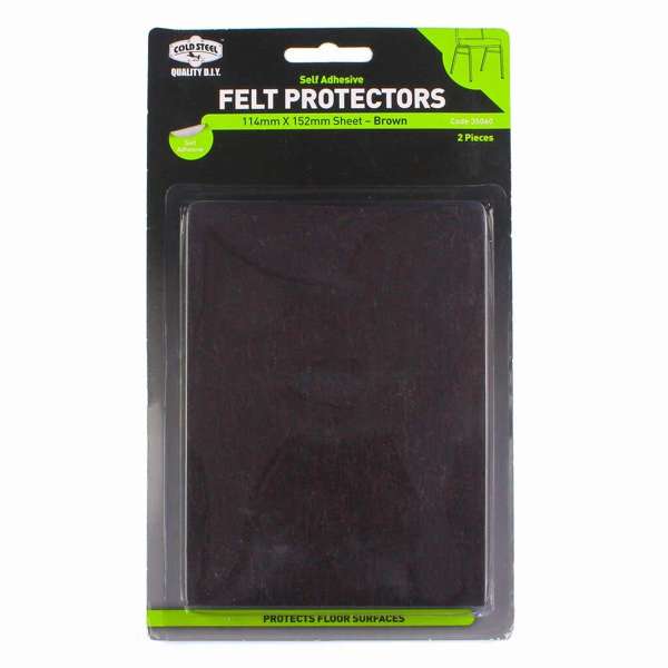 Cold Steel Felt Protectors Sheet Brown 114 x 152mm - 2 Pack