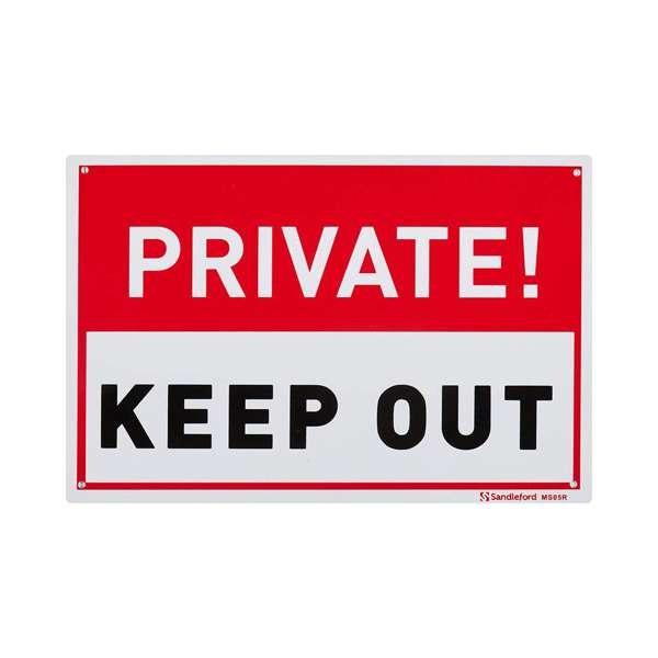 Sandleford Private Keep Out Sign Medium