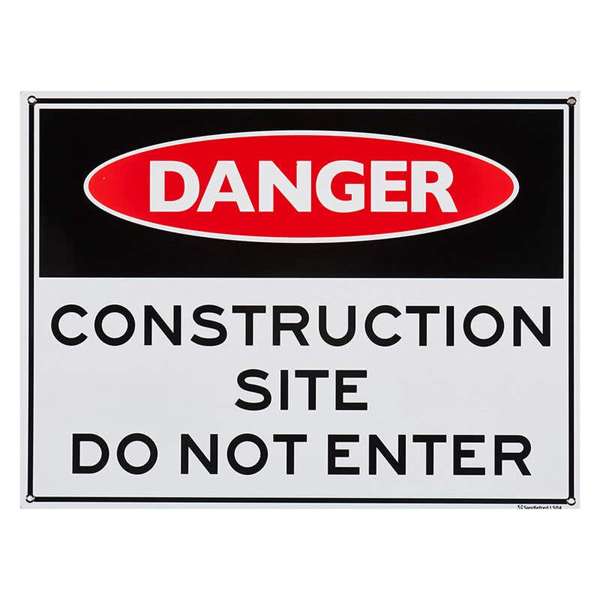 Sandleford Danger Construction Site Sign Large