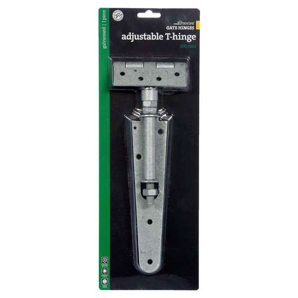 Trio Adjustable Galvanised T-Hinge 200mm