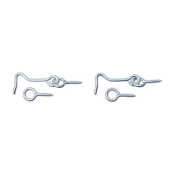 Trio Hook & Eye Zinc Plated 50mm - 2 Pack