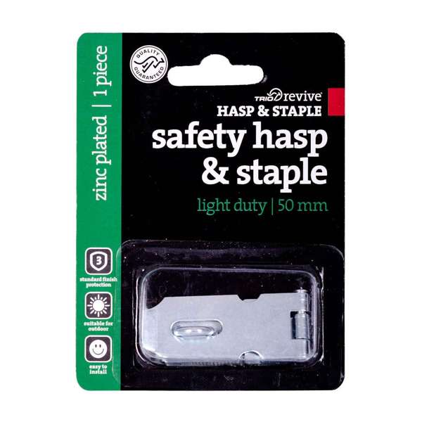 Trio Light Duty Hasp & Staple 50mm