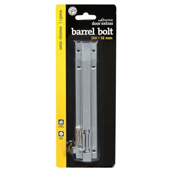 Trio Bolt Barrel Satin Chrome 150 x 32mm