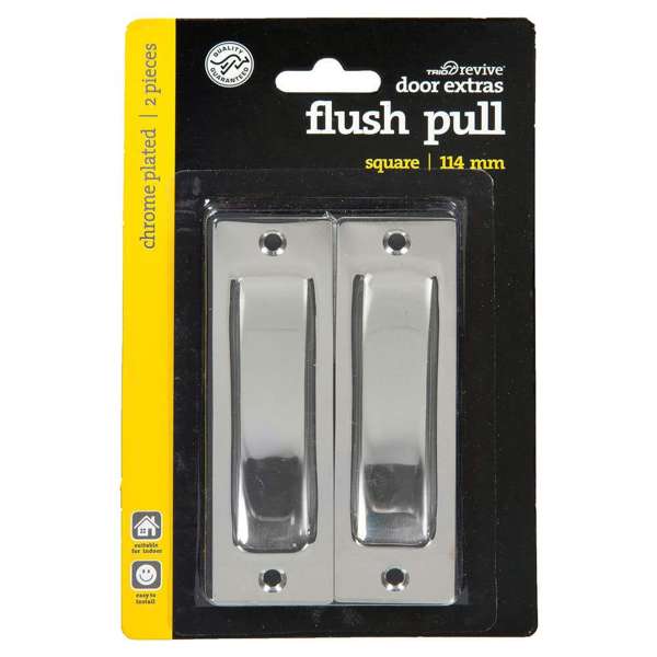 Trio Flush Pull Chrome Plated 114mm