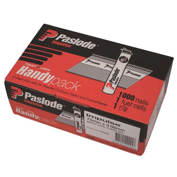 Paslode 82 x 3.15mm Hot Dipped Galvanised D Head Impulse Nail Pk 1000